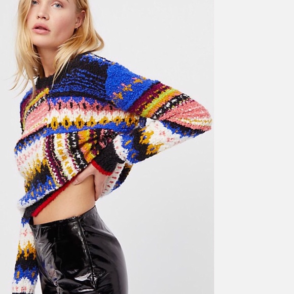 Free People Multicolored Sweater Nwt 